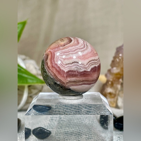 Other - 2484 Rare Rhodochrosite Crystal Sphere
